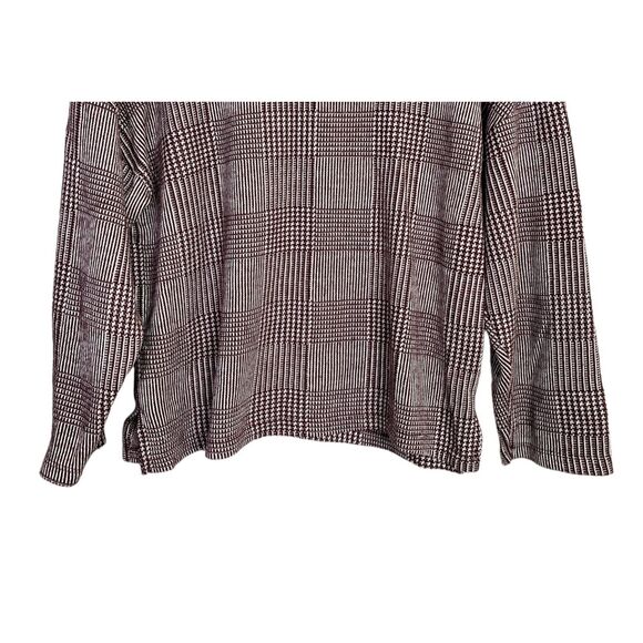 Zara Relaxed Fit Long Sleeve Lightweight Soft Crew Neck Knit Sweater M Burgundy - Picture 5 of 15